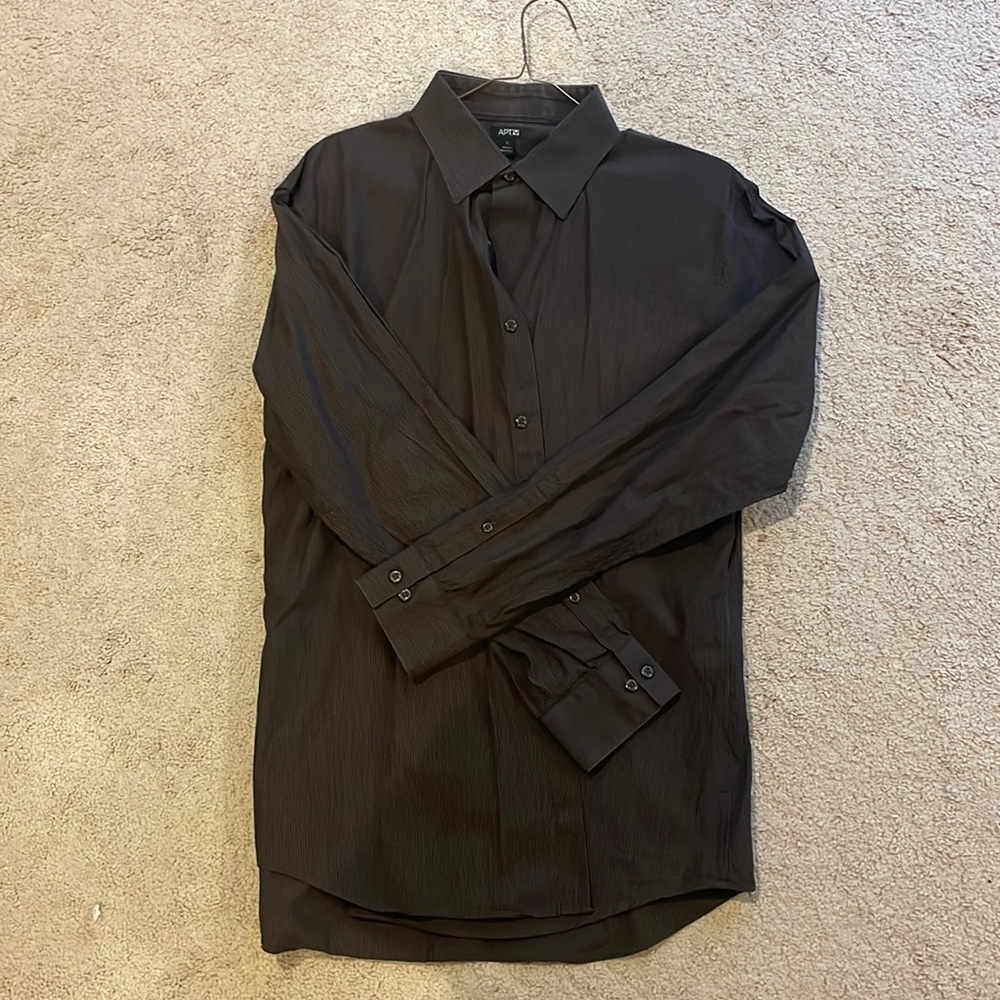 Large Black Long Sleeve Button Down Shirt. Excellent Condition.